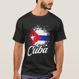Camiseta Bandera Vintage de Cuba Orgullo Patriótico ADN Fút