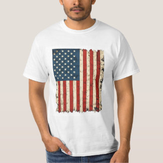 Camiseta Bandera vintage de EE. UU. desgastada