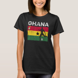 Camiseta Bandera Vintage De Ghana Para Jugador De Fútbol