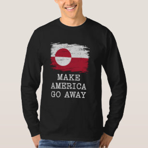 Camiseta Bandera vintage de Groenlandia Haz que América se