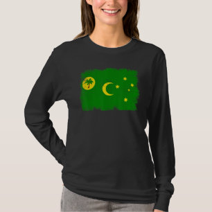 Camiseta Bandera vintage de las Islas Cocos Keeling Isla Co