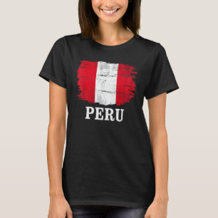 Camiseta Bandera Vintage de Perú para peruano  