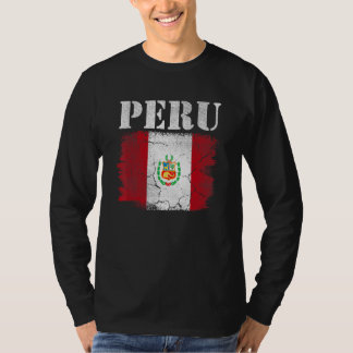 Camiseta Bandera vintage de Perú Patriótico Fútbol Orgullos
