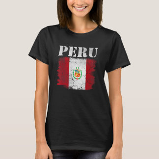 Camiseta Bandera vintage de Perú Patriótico Fútbol Orgullos