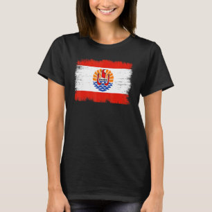 Camiseta Bandera vintage de Polinesia Francesa Polinesio Fr
