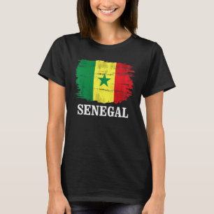 Camiseta Bandera vintage de Senegal para senegaleses