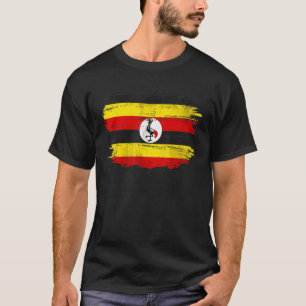 Camiseta Bandera vintage de Uganda para ugandés  