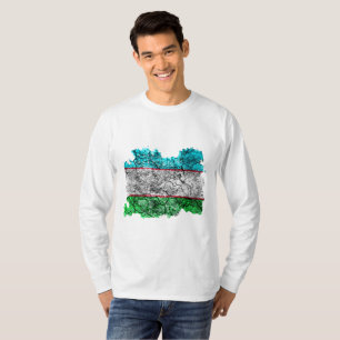 Camiseta Bandera vintage de Uzbekistán