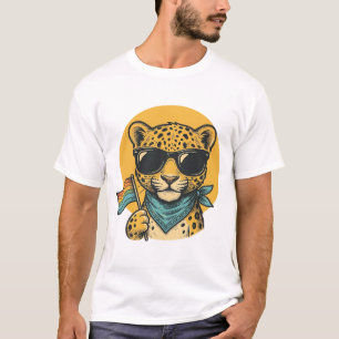 Camiseta Bandera vintage del orgullo leopardo arcoíris Dise