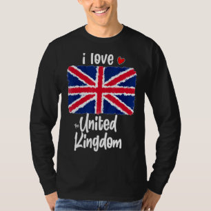 Camiseta Bandera Vintage Del Reino Unido Para Hombres Mujer