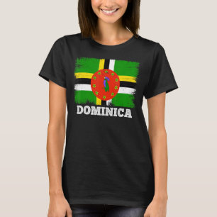 Camiseta Bandera vintage Dominica País Bandera Retro Domini