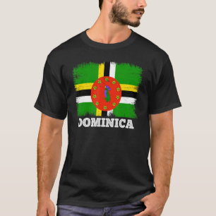 Camiseta Bandera vintage Dominica País Bandera Retro Domini