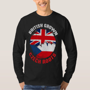 Camiseta Bandera Vintage Hombres Raíces Checas Crecidas Bri