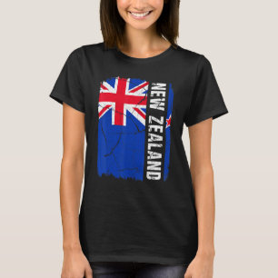 Camiseta Bandera Vintage Kiwi Orgullo de Nueva Zelanda Raíc