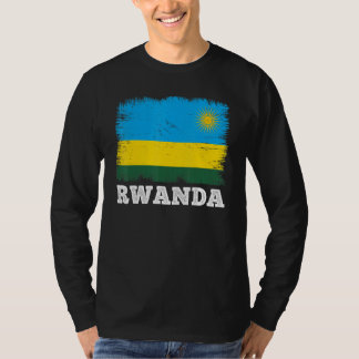 Camiseta Bandera Vintage Rwanda País Bandera Retro Ruandesa