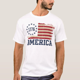 Camiseta Bandera Vintage USA 250 Aniversario 1776 América D
