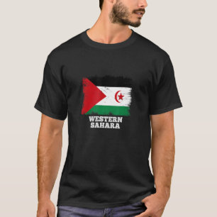 Camiseta Bandera Vintage Western Sahara País Bandera Retro 