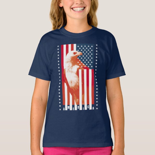 Camiseta Bandera y águila de los Estados Unidos (Anverso)