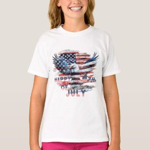Camiseta Bandera y águila de los Estados Unidos. Independen