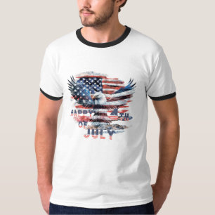 Camiseta Bandera y águila de los Estados Unidos. Independen