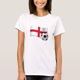 Camiseta Bandera y balón de fútbol de Inglaterra