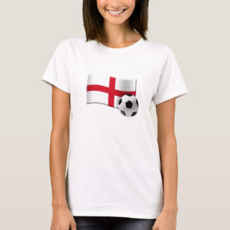 Camiseta Bandera y balón de fútbol de Inglaterra