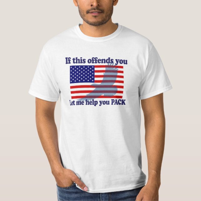 Camiseta Bandera y Eagle Patriot - Bandera de Estados Unido (Anverso)