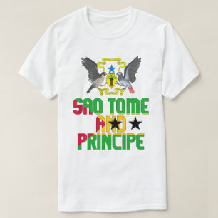 Camiseta Bandera y Escudo de Armas de Santo Tomé y Príncipe