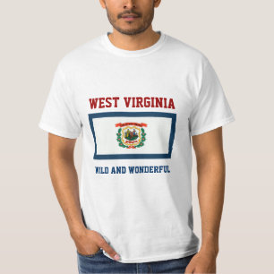 Camiseta Bandera y eslogan de Virginia Occidental