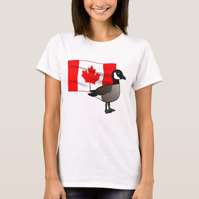 Camiseta Bandera y ganso de Canadá (Anverso)