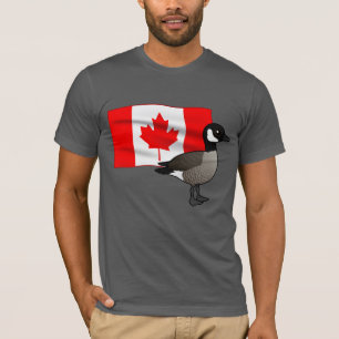 Camiseta Bandera y ganso de Canadá