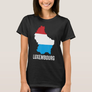 Camiseta Bandera y mapa de Luxemburgo: antiguas raíces de L