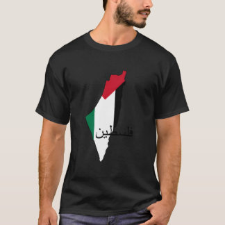 Camiseta Bandera y mapa de Palestina