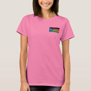 Camiseta Bandera y mapa de Sudán del Sur