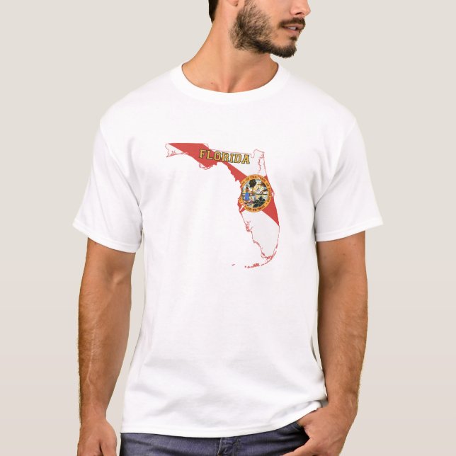 Camiseta Bandera y mapa del estado de la Florida (Anverso)