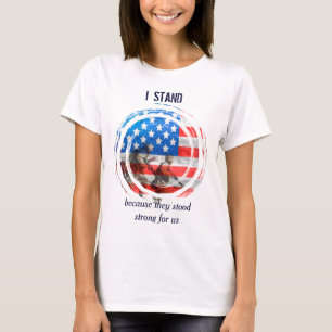 Camiseta Bandera y militares patrióticos