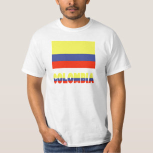 Camiseta Bandera y nombre de Colombia