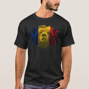 Camiseta Bandera y oso - diseño rumano de Rumania del