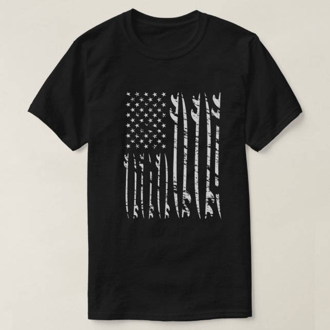 Camiseta Bandera y tablas de surf norteamericanas con probl (Diseño del anverso)