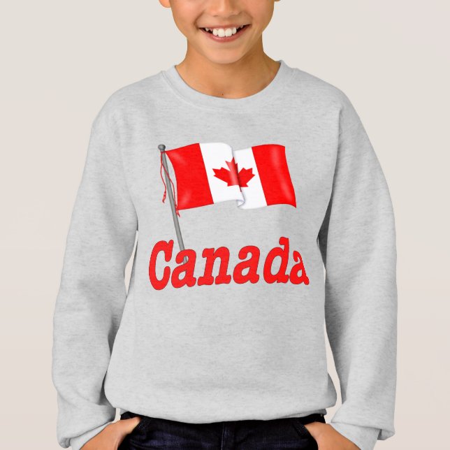 Camiseta Bandera y texto canadienses (Anverso)