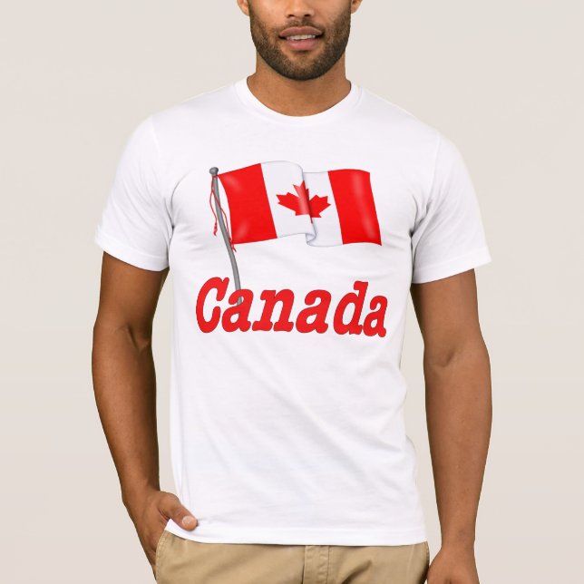 Camiseta Bandera y texto canadienses (Anverso)