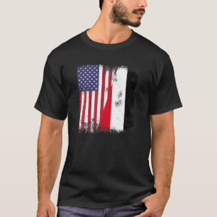 Camiseta Bandera yemení media   Regalo antiguo de Yemen US