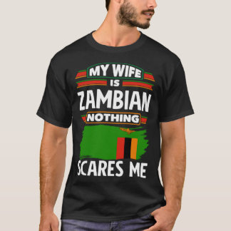 Camiseta Bandera zambiana de Zambia Mi esposa es zambiana