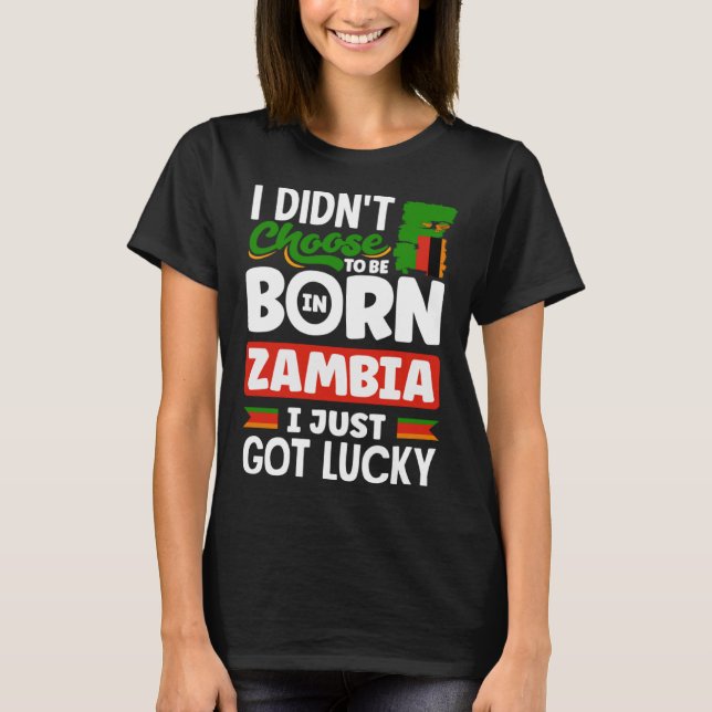 Camiseta Bandera zambiana de Zambia que acabo de tener suer (Anverso)