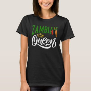 Camiseta Bandera zambiana de Zambia, reina de Zambia