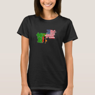 Camiseta Bandera zambiana estadounidense en Zambia