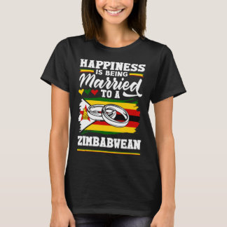 Camiseta Bandera Zimbabuense De Zimbabue Casada Con Un Zimb