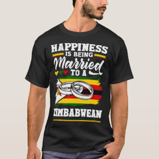 Camiseta Bandera Zimbabuense De Zimbabue Casada Con Un Zimb