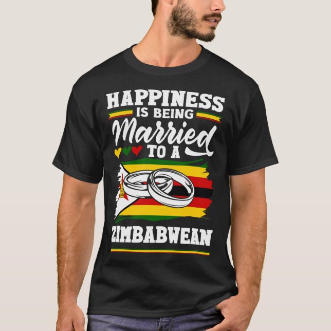 Camiseta Bandera Zimbabuense De Zimbabue Casada Con Un Zimb (Anverso)