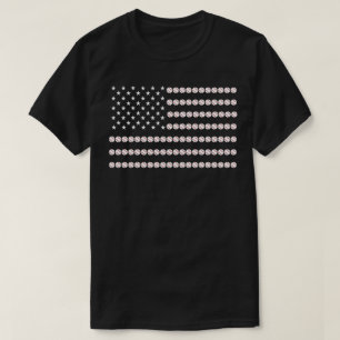Camiseta Banderas americanas Fanático del béisbol